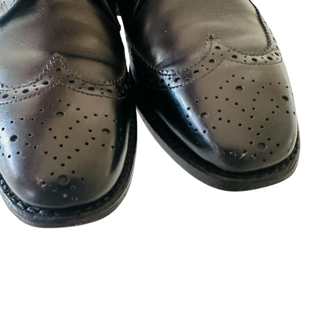 Allen Edmonds Larchmont Oxford Wingtip Black‎ Leather Shoes Size 8